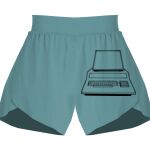 Ladies Flowy Overlay Shorts Thumbnail