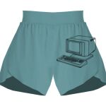Ladies Flowy Overlay Shorts Thumbnail
