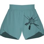 Ladies Flowy Overlay Shorts Thumbnail