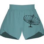 Ladies Flowy Overlay Shorts Thumbnail