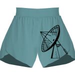 Ladies Flowy Overlay Shorts Thumbnail