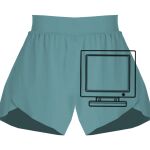 Ladies Flowy Overlay Shorts Thumbnail