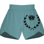 Ladies Flowy Overlay Shorts Thumbnail
