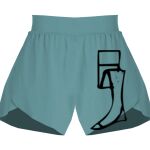Ladies Flowy Overlay Shorts Thumbnail