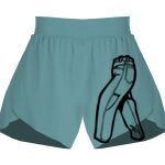 Ladies Flowy Overlay Shorts Thumbnail