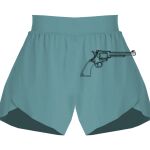 Ladies Flowy Overlay Shorts Thumbnail