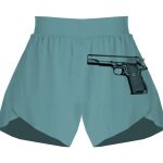 Ladies Flowy Overlay Shorts Thumbnail