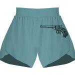 Ladies Flowy Overlay Shorts Thumbnail