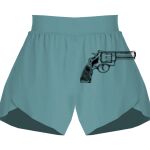 Ladies Flowy Overlay Shorts Thumbnail