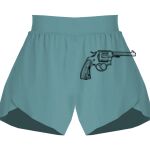 Ladies Flowy Overlay Shorts Thumbnail
