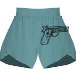 Ladies Flowy Overlay Shorts Thumbnail