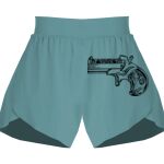 Ladies Flowy Overlay Shorts Thumbnail