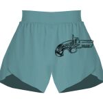 Ladies Flowy Overlay Shorts Thumbnail
