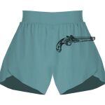 Ladies Flowy Overlay Shorts Thumbnail