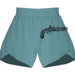 Ladies Flowy Overlay Shorts Thumbnail