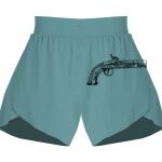 Ladies Flowy Overlay Shorts Thumbnail
