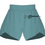 Ladies Flowy Overlay Shorts Thumbnail