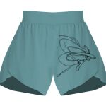 Ladies Flowy Overlay Shorts Thumbnail