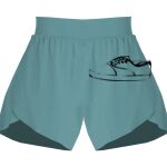Ladies Flowy Overlay Shorts Thumbnail