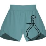 Ladies Flowy Overlay Shorts Thumbnail