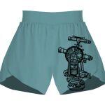 Ladies Flowy Overlay Shorts Thumbnail