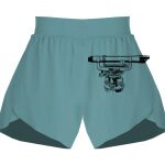 Ladies Flowy Overlay Shorts Thumbnail