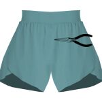 Ladies Flowy Overlay Shorts Thumbnail