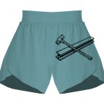 Ladies Flowy Overlay Shorts Thumbnail