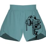 Ladies Flowy Overlay Shorts Thumbnail