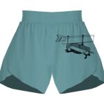 Ladies Flowy Overlay Shorts Thumbnail