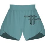Ladies Flowy Overlay Shorts Thumbnail