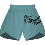 Ladies Flowy Overlay Shorts Thumbnail