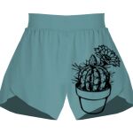 Ladies Flowy Overlay Shorts Thumbnail