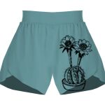 Ladies Flowy Overlay Shorts Thumbnail