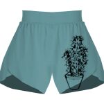 Ladies Flowy Overlay Shorts Thumbnail