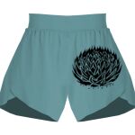 Ladies Flowy Overlay Shorts Thumbnail