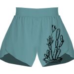 Ladies Flowy Overlay Shorts Thumbnail