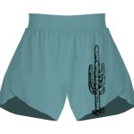 Ladies Flowy Overlay Shorts Thumbnail