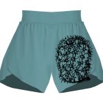 Ladies Flowy Overlay Shorts Thumbnail