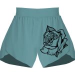 Ladies Flowy Overlay Shorts Thumbnail