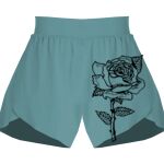 Ladies Flowy Overlay Shorts Thumbnail