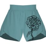 Ladies Flowy Overlay Shorts Thumbnail