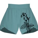 Ladies Flowy Overlay Shorts Thumbnail