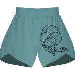 Ladies Flowy Overlay Shorts Thumbnail