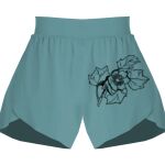 Ladies Flowy Overlay Shorts Thumbnail