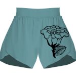 Ladies Flowy Overlay Shorts Thumbnail