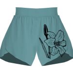 Ladies Flowy Overlay Shorts Thumbnail