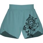 Ladies Flowy Overlay Shorts Thumbnail