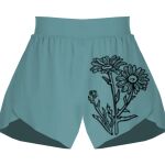 Ladies Flowy Overlay Shorts Thumbnail