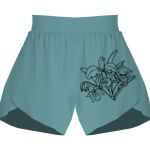 Ladies Flowy Overlay Shorts Thumbnail